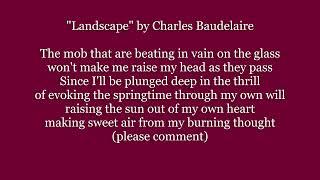 LANDSCAPE #2? by Charles BAUDELAIRE poetry Lyrics Words text trending read along poem