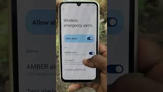 Wireless emergency alerts settings in Samsung mobiles