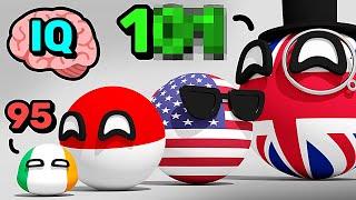 COUNTRIES SCALED BY IQ | Countryballs Animation