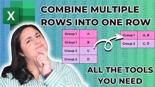 Combine Multiple Rows into One Row in Excel | Comprehensive Tutorial