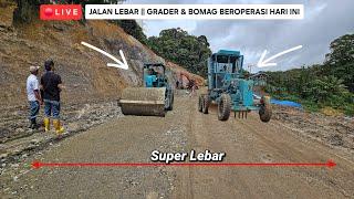  LIVE || Batu Jomba road is getting wider, Grader and Bomag start work today