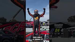 Martin Truex Jr. celebrated his big win at Sonoma!  #shorts #nascar