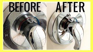 How to REMOVE HARD WATER STAINS from TAPS, TILES, FAUCETS & Shine Them! (SO IMPRESSIVE) Andrea Jean