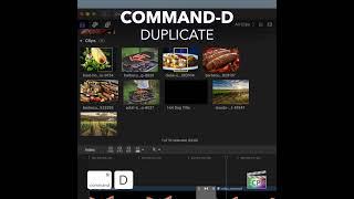 Final Cut Pro Shortcut | Command-D | Duplicate