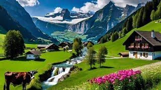 Grindelwald, Switzerland, Most beautiful towns, Relaxing Walking Tour 4K