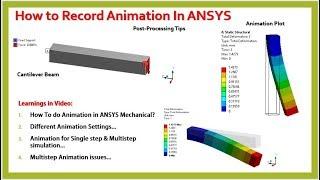 How to Record Animation in ANSYS