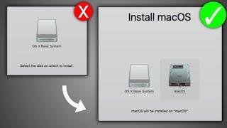 Fix No Disk to select when installing MacOS