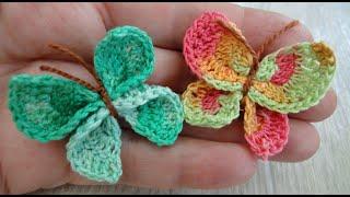  БАБОЧКА вязание крючком BUTTERFLY  Crochet Tutorial