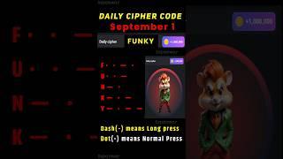 Daily cipher hamster kombat today | 1 September hamster kombat daily cipher combo | 5 million coins