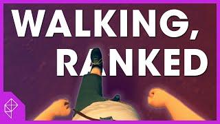 Ranking walking simulators by how good the walking is