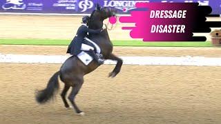 Dressage Disaster: Dinja Van Liere Has Her Hands Full With Hermes In The Grand Prix Freestyle