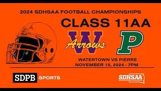 Watertown vs Pierre (2024 Class 11AA Football Championship) | SDPB Sports