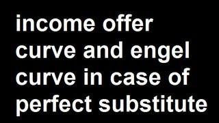 Income offer curve and engel curve in case of perfect substitute