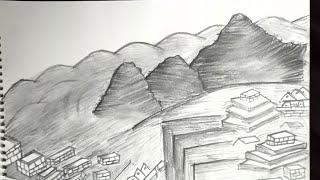 How to draw Machu Pichu - 7 Wonders of the World