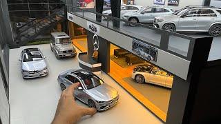 Mega Mercedes-Benz Car Collection 1:18 Scale | Mercedes Dealership Diorama | Diecast Model Cars