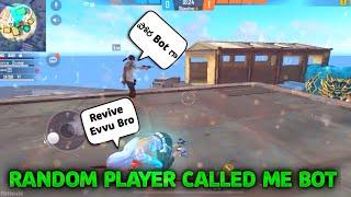 Random Player Called me Bot || 1 vs 1 challenge full fruitage match|| Garena free fire