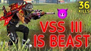 SOLO VS SQUAD || VSS III THE MOST DANGEROUS WEAPON IN FF !!! ITS UNBEATABLE|| 90% HEADSHOT INTEL I5