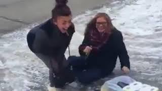 Funny People Falling on Ice Compilation | Very Funny  