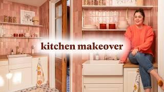 EXTREME 90 Sq Ft Kitchen Makeover! *I tiled every wall*