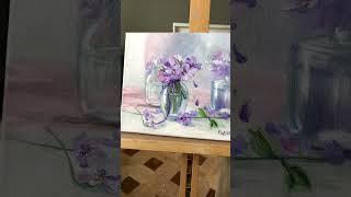 ЦВЕТЫ МАСЛОМ #art #flowers #творчество #художник #shorts