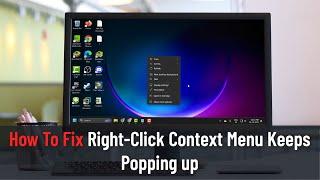 How To Fix Right-Click Context Menu Keeps Popping up in Windows 11/10