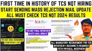 First Time in History of TCS NQT Hiring | Remaining Exam Result Out Rejection | TCS Interview Invite