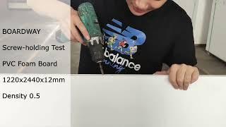 PVC Foam Board Screw-holding Test | BOARDWAY