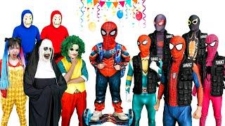 What If Many SPIDER-MAN in 1 HOUSE & JOKER..? JOKER broke into KID SPIDER MAN's house ( LIVE ACTION)