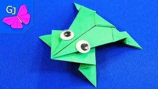 Оригами из бумаги Прыгающая лягушка