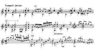 Astor Piazzolla - Invierno Porteño for Guitar (Arr. Sergio Assad) - Score video