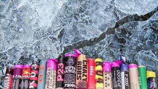 Blowing up Petards on Ice | Powerful firecrackers under the ice and in water