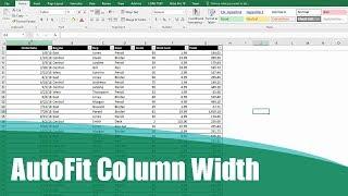 How to AutoFit Column Width in Excel