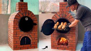 Pizza and toaster oven / Creative ideas from cement mud and red bricks