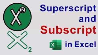 How to Insert Superscript and Subscript in Excel