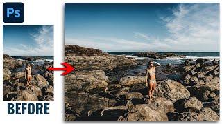 Vertical to Horizontal Photo - Extend Background in Photoshop