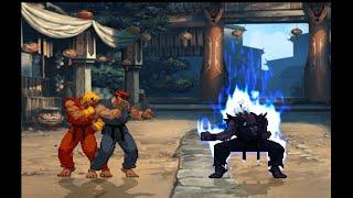Mugen Street Fighter Evil Ryu Ken vs Oni Gouki
