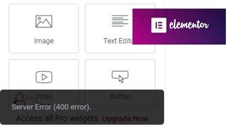 Elementor server error 400 fixed | server error 400 bad request elementor