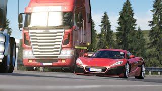 Rimac Nevera 2022 vs Tractor Trucks vs Sports Cars at Highlands