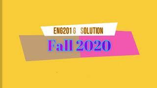 Eng201 GDB Solution fall2020