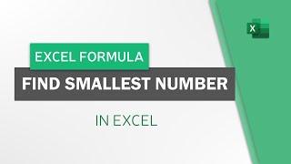 How to Find Smallest Number in Excel