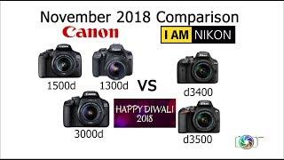 Best Entry Level Dslr- Nikon d3500, D3400 vs Canon 1500d, 1300d, 3000d | Nikon vs Canon