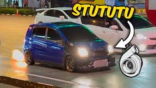 Sedap gila bunyi turbo dia‼️ Turbo sound & exhaust flames | Malam minggu Kuantan