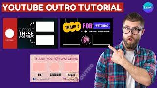 How To Make Outro For YouTube Videos (FAST) | FREE End Screen Templates  | Canva Tutorial