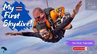 My First Skydiving Experience in Pattaya, Thailand  | Beginner’s Fear to Thrill!