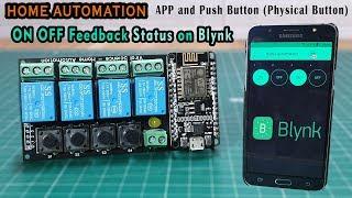 Blynk Home Automation Physical Button Feedback Status