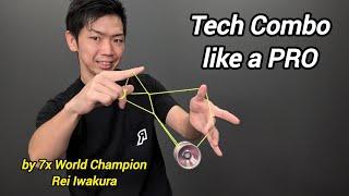 [Cool Tech Combo!] Yuuki’s Tech Combo [REWIND Yo-Yo Trick Tutorial] #yoyo #tutorial #yoyotricks