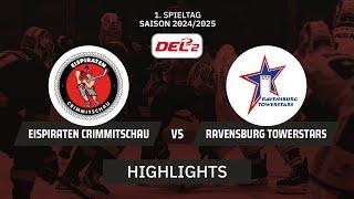 DEL2: Eispiraten Crimmitschau vs. Ravensburg Towerstars | Highlights - 1. Spieltag | SDTV Eishockey