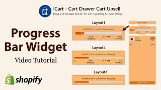 Progress Bar Widget Tutorial   iCart Cart Drawer Cart Upsell [Shopify App]