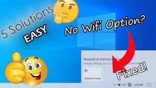 Fix Wifi Not Showing in Windows 10 Settings | Fix Missing Wifi | 100% Working