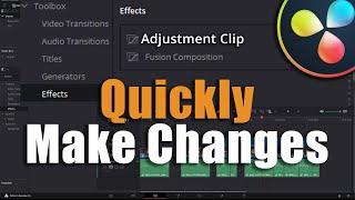 How to Use Adjustment Clips - DaVinci Resolve 16 Tutorial